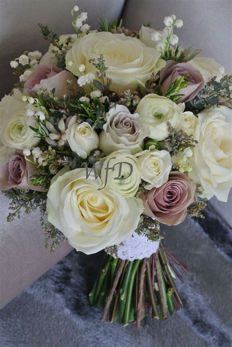 Vintage Brides Bouquet Including Lily Of The Valley Avalanche Roses