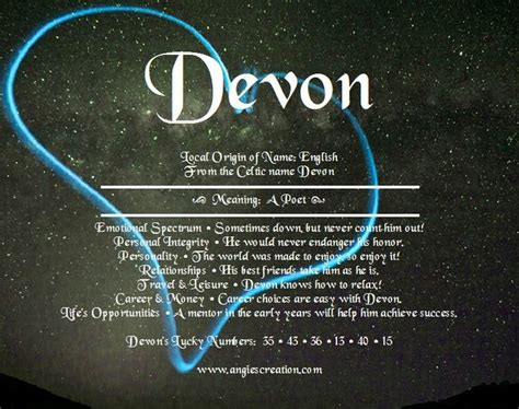 Devon For My Son Names With Meaning Devon Name Celtic Name