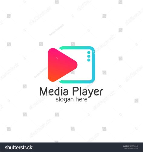 Play Button Media Player Logo Vector Vetor Stock Livre De Direitos