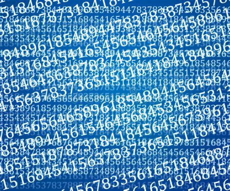 Blue Abstract Numbers Background Texture Stock Illustration
