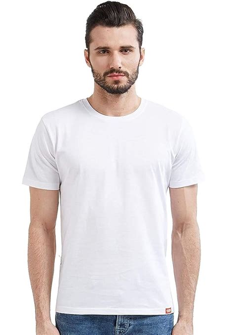 Buy Plain White Men Regular Fit T Shirt At Amazon In