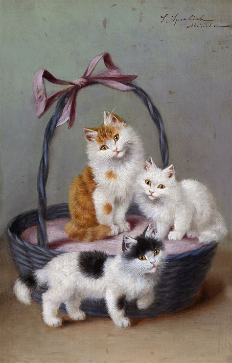 Cat Kitten Vintage Painting Free Stock Photo Public Domain Pictures