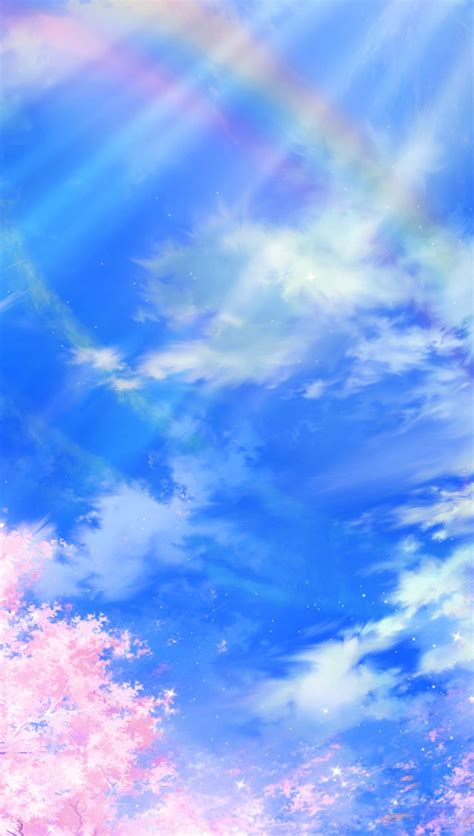 Ilustración De Primavera Nubes Cielo Anime Fondo De Pantalla 4k Hd Id7996