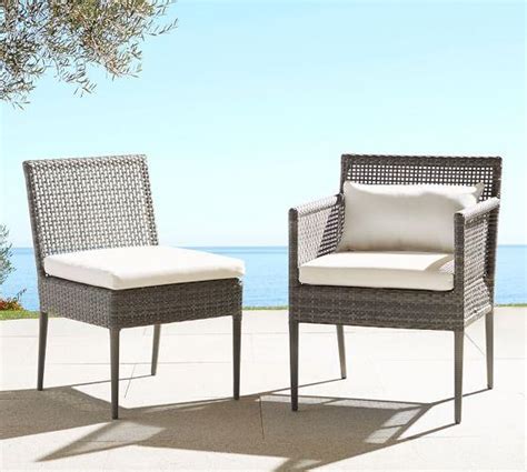 This wicker chair is hand woven in indonesia from rapidly renewable rattan, chosen for its sustainability and longevity, and features a varied, natural patina this cane dining side chair features its bamboo frame for durable functionality, hand woven natural rattan backrests for the outdoor vibe and blends. Gray All Weather Wicker Dining Chairs
