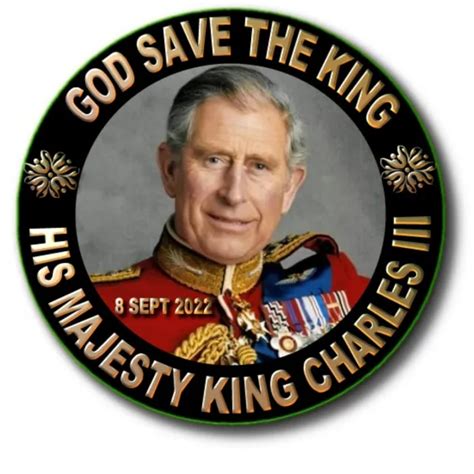 God Save The King King Charles Iii Coronation Souvenir Badge 9 Eur