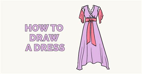 How To Draw A Dress Really Easy Drawing Tutorial