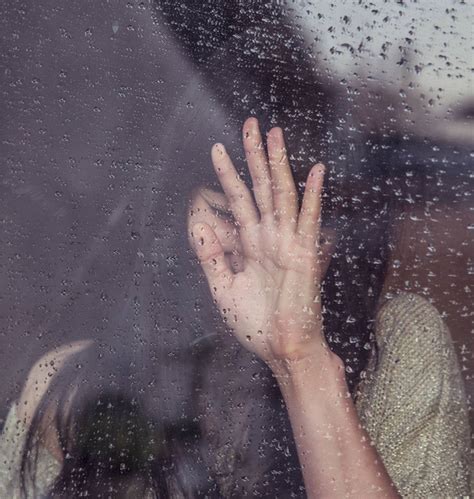 🥇 Image Of Girl Sad Crying Raining Rain Drops Window People Free