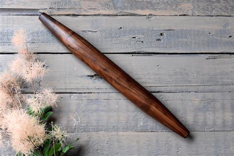French Rolling Pin Black Walnut Wooden Rolling Pin Tapered Etsy