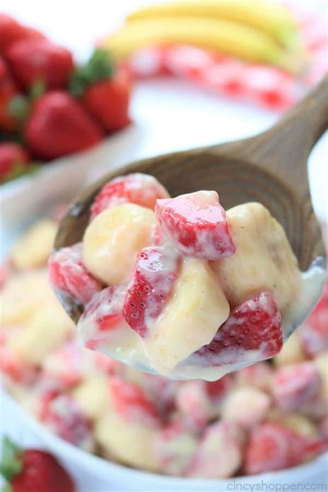 Creamy Strawberry Banana Salad Recipe Easy Fruit Salad Recipes