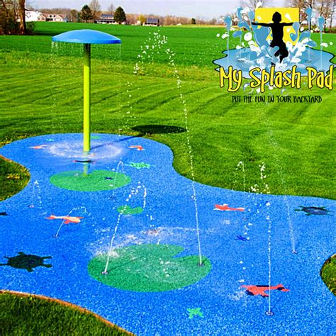 Design your own backyard splash pad park. Water Play - Splash Pad - Spray Park - Safety Surface - My ...