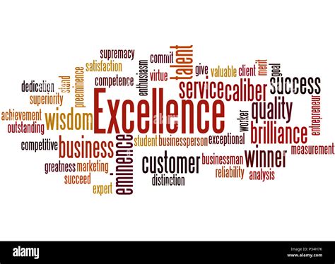 Excellence Word Cloud Concept On White Background Stock Photo Alamy