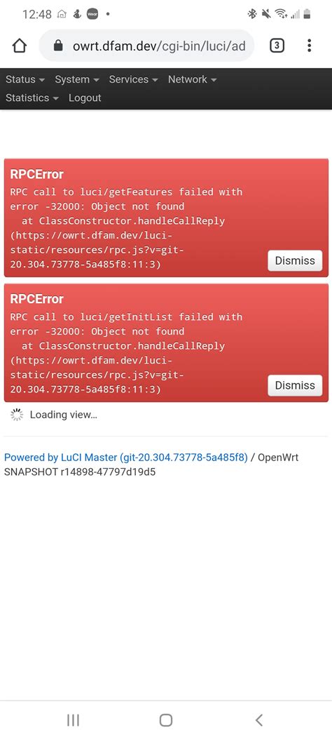 Luci Errors On Master Rpc Call To Luci Getfeatures Failed With Error Object Not Found
