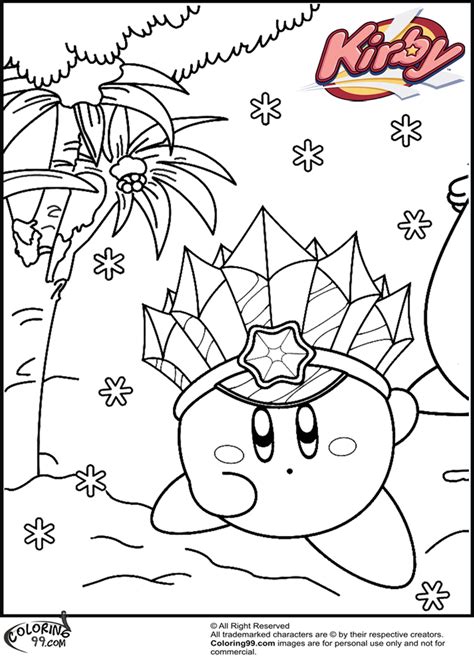 Kirby Coloring Pages Team Colors