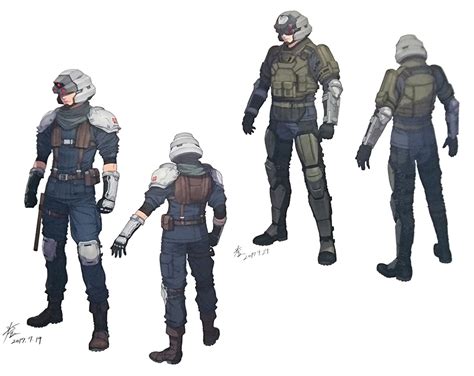 Shinra Security Officer And Riot Trooper Art Final Fantasy Vii Remake