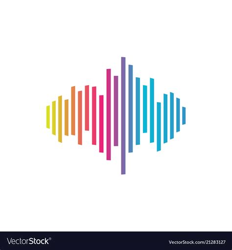 Colorful Music Bars Visualization Graphic Design Vector Image