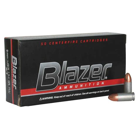 Cci Blazer 9mm Luger 124gr Fmj Handgun Ammo 50 Rounds