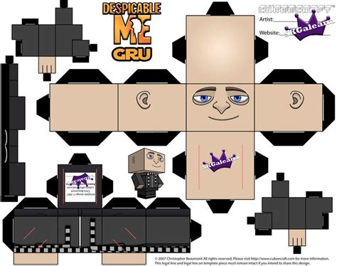 Gru Cubeecraft Papercraft Of Gru From Despicable