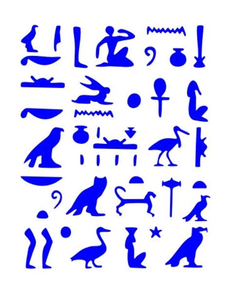 532 Hieroglyphics Stencil Etsy