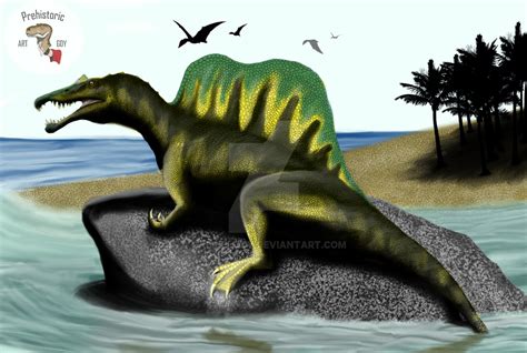 Semi Aquatic Spinosaurus By Gabrielgdy On Deviantart