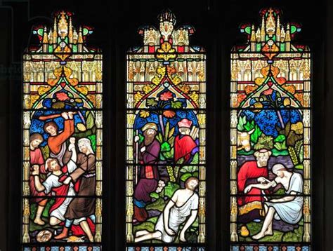 Parable Of The Good Samaritan Stained Glass Window By Frederick Preedy