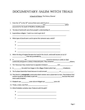 Many events led to the witchhunts, and many that occurred as a result. 27 Salem Witch Trials Video Worksheet Answers - Worksheet Project List