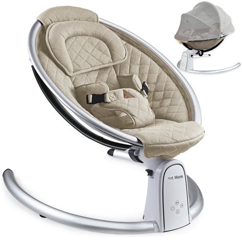 Hot Mom Electric Baby Bouncer Bluetooth Baby Rocker With Intelligence Timing Adjustable Seat