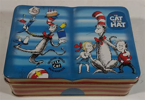 2003 The Cat In The Hat Animated Movie Film Book Shaped Tin Metal