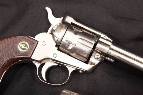 Rohm Gmbh Model 66 Nickel 4 Single Action Sa Six Shot Revolver With