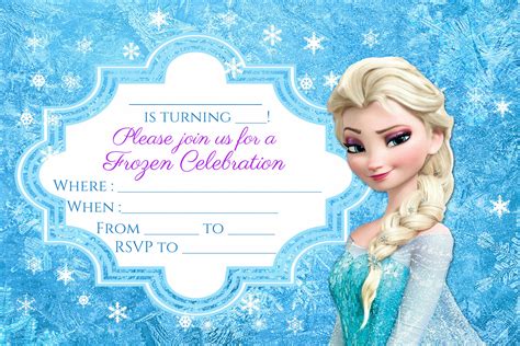 Frozen Birthday Party Invitation Printable Free