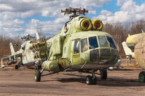 Abandoned Broken Russian Heavy Transport Helicopter Stock Photo By