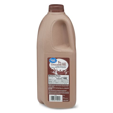 Great Value 1 Low Fat Chocolate Milk 64 Fl Oz