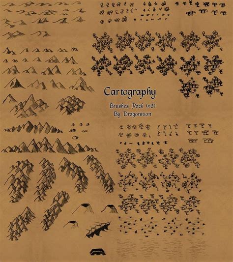 Cartography Brushes By Eragon On Deviantart Fantasy World Map