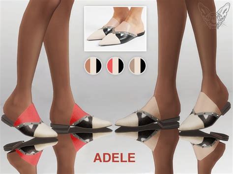 Feyonas Adele Studded Slippers Studded Slippers Sims 4 Cc Shoes Sims 4