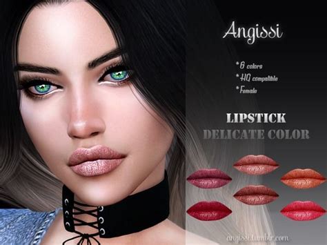 Lipstick Delicate Color Sims 4 Makeup Sims 4 Sims 4 Makeup Cc
