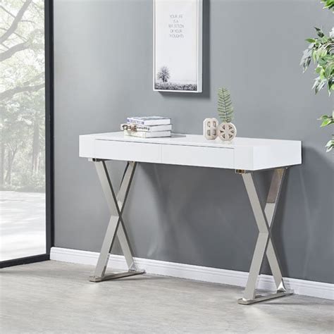 Mayline Console Table In White High Gloss Furniture In Fashion