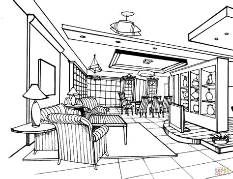 Living Room Coloring Pages Coloring Home Unique Home Interior Ideas