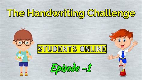 The Handwriting Challenge Episode 1 Student Online Vlogs Youtube