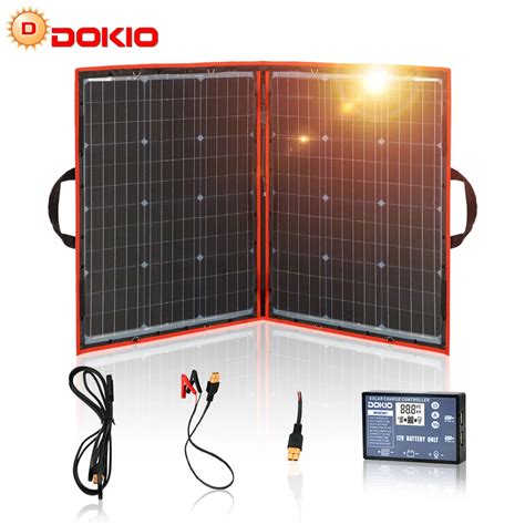 Dokio 80 Watts 12 Volts Monocrystalline Foldable Solar Panel With
