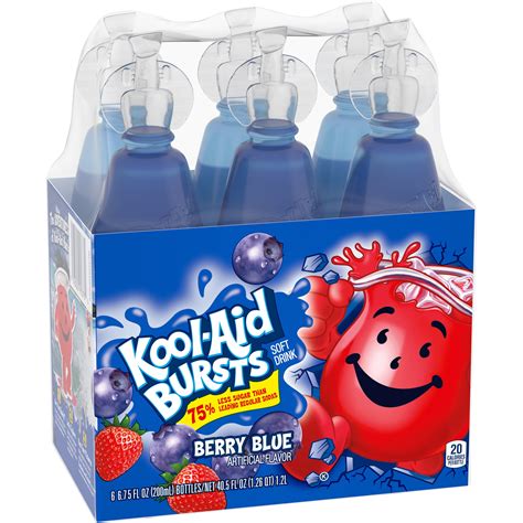 Kool Aid Bursts Berry Blue Artificially Flavored Drink 6 Ct Package