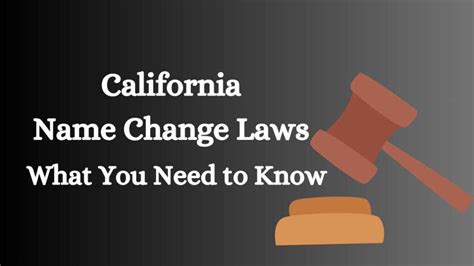 How To Legally Name Change Your Name In California