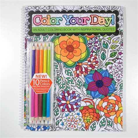 Color Your Day An Adult Coloring Book Includes Colored