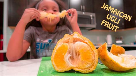 The classic (and commercially produced) ugli fruit is a large, grapefruit sized citrus with a pitted, dented, ugly skin. Jamaican Ugli Fruit - YouTube