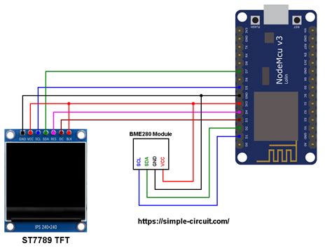 Weather Station Using Esp8266 Nodemcu With Bme280 Sensor And St7789 Tft