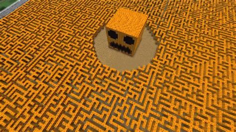 After that you will delete the top row of wood blocks. The Giant Minecraft Pumpkin Maze! - YouTube