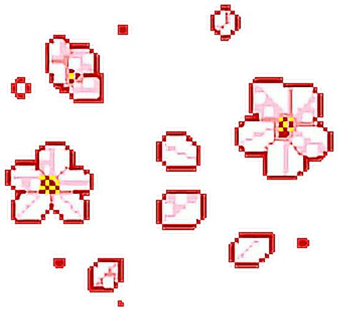 Cherry Blossom Pixel Art Bead Png Clipart Aesthetics Art Avatan Images