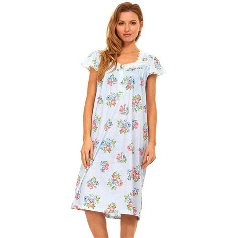 Floopi Floopi Womens Nightgown Sleepwear Cotton Pajamas Womans Cap