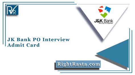 Jk bank associate admit card: JK Bank PO Interview Admit Card 2020 (Out) | Probationary Officer Call Letter
