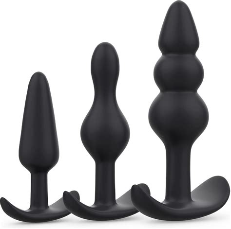 silicone anal plug pack of 3 butt plug training kit anal beads plug kit anal sex toys