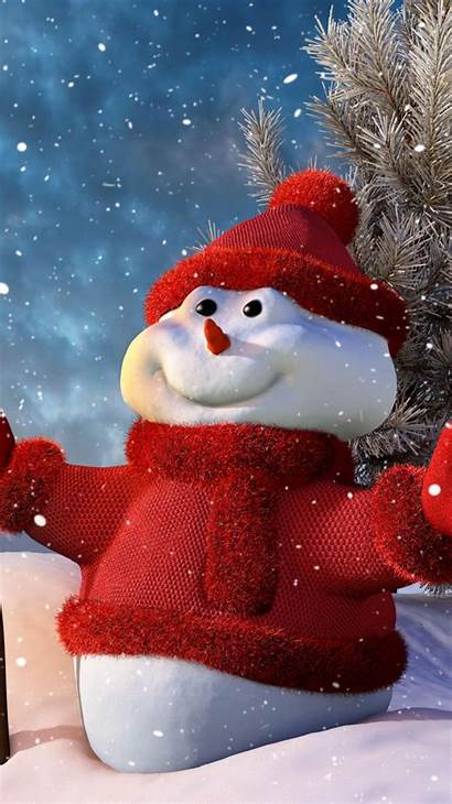 Snowman Christmas Snow Iphone Desktop Wallpapers Tree