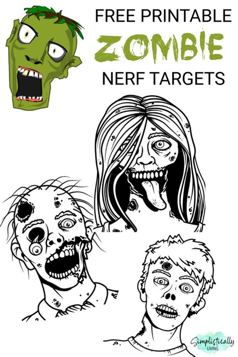 Free Printable Zombie Targets Zombie Birthday Parties Zombie